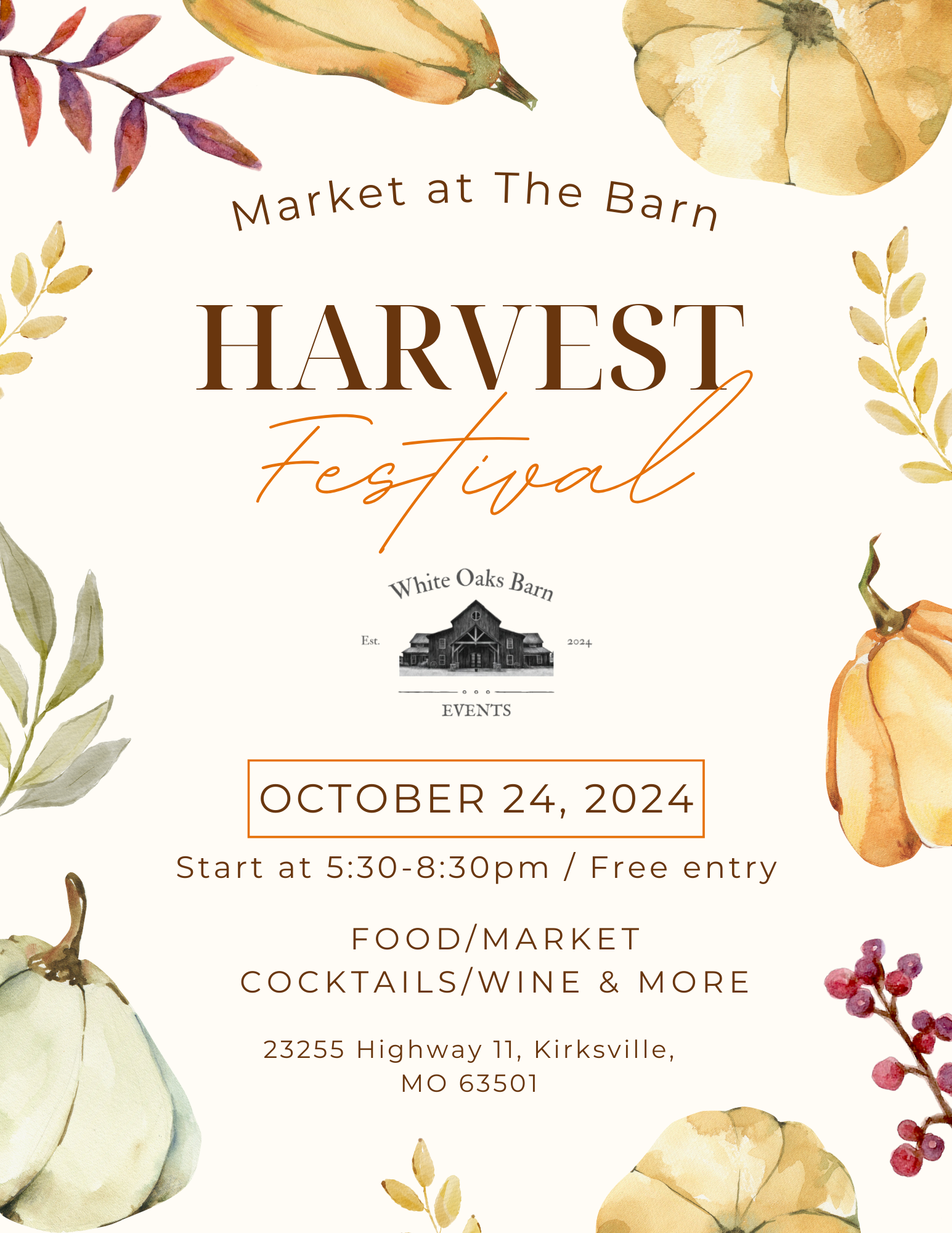 Check more about Market at The Barn Harvest Fall Festival