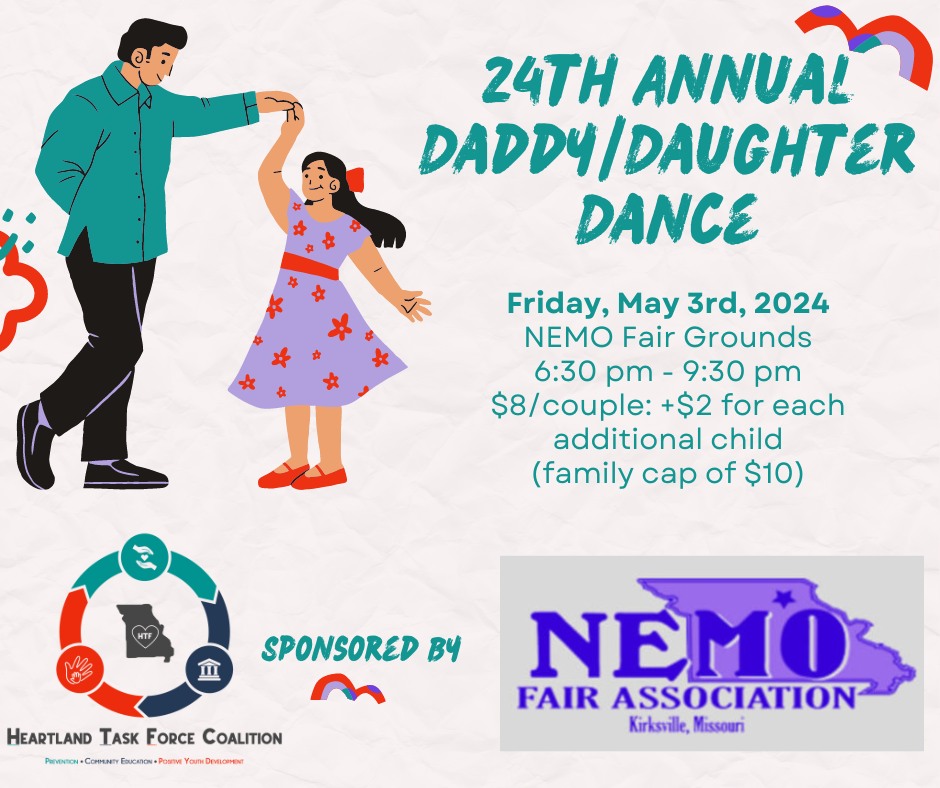 Check more about 24th Annual Daddy/Daughter Dance, sponsored by the Heartland Task Force and the NEMO Fair Association Board