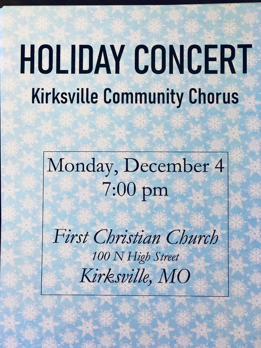 Check more about Kirksville Community Chorus Holiday Concert