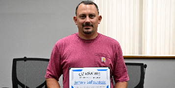 Image of City recognizes Jeff LaFountain for 10 years of service